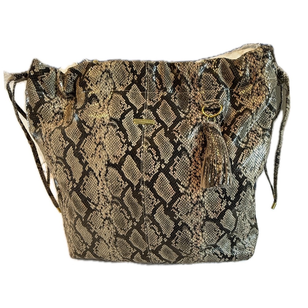 Snakeskin Patterned Tote Bag